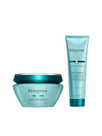 Kérastase [Bundle] Resistance Therapiste Masque Hair Mask 200 Ml + Ciment Thermique Heat Protector Conditioner 150 Ml