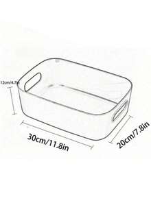 1pc White Plastic Storage Box, Drawer Organizer Set, Multi-Purpose Bathroom Cabinet Drawer Tray, Cosmetic Organizer, Suitable For Bedroom, Kitchen, And Office Supplies - White - View 9