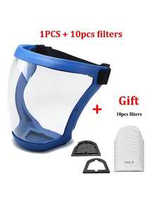 Full Face Transparent Protective Face Shield, Adjustable Strap, Unisex, Full Coverage Face Mask, Transparent Motorcycle Wind Proof Face Mask, Dust-Proof Welding Goggles Face Shield, Ski Mask - Various colors available - View 24