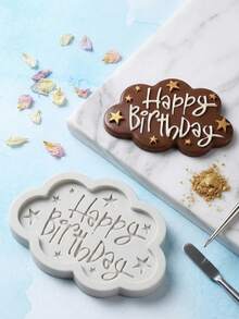 1pc Cloud Shaped Silicone Mold, Chocolate Mold, Suitable For Birthday Cake, Cupcake Decoration, Candy, Pudding - 彩色 - 查看 4