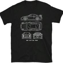 Men's Casual Graphic Print T-Shirt, Car Pattern, Men's Clothing, Men's T-Shirt, 911 GT2 RS Car Pattern, 100% Cotton, Soft And Comfortable, Autumn Top, Basic Unisex Style, Holiday Gift, Men's T-Shirt, Locally Made And Shipped, Men's Spring And Summer Clothing, The Perfect Gift For Your Boyfriend, Great For Street And Campus Wear. - Đen 2 - Xem 1