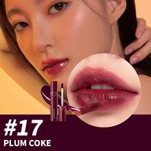 Rom&Nd 1入 5.5g 果汁唇釉 17# Plum Cola，冷調酸梅棕，中和黃調膚色，絲滑天鵝絨質地唇彩，適合夜間漫步與週末出遊，煙燻果凍唇蜜妝感唇妝 - 果汁唇釉 17# 梅子可樂 - 查看 6