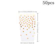 White & Gold Polka Dot Popcorn Boxes, Metallic Gold Dot Print Disposable Paper Snack Containers, 4.52x2.95x2.16 Inch Treat Boxes For Adult Birthday Party, Bridal Shower, Wedding Reception, Graduation Celebration, Backyard Gathering, Movie Night, Carnival, Outdoor BBQ, Party Favors, Candy Buffet, Dessert Table Decor, Sturdy Paper Popcorn Holders Multi Size Optional With 10PCS 20PCS 50PCS 100PCS For All Adult Celebration Occasions - Multicolor - View 6