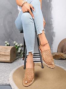 European And American Style New Women's Hollow Back Strap Comfortable Beach Flat Sandals Casual Slides - Gold - View 7