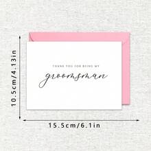 Classic Groomsmen Thank You Cards, Groomsmen Wedding Thank You Cards, Marriage Proposals, Groomsmen Thank You Cards, Wedding Party Cards, Anniversary Cards, Friendship Cards - Multicolor - View 3