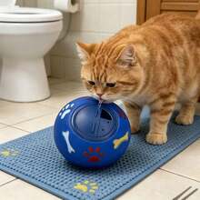 Spill-Proof Dog Feeder Ball, Puzzle Treat Dispenser Toy, Slow Feeder Food Maze, Adjustable Portion Control, Durable Rubber Material , Interactive Puzzle Toy For Dogs & Cats, Indoor & Outdoor Use - Multicolor - View 7