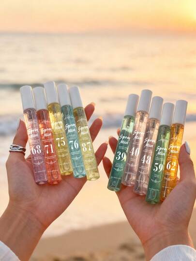 10ml Brasilien Duftspray mit Geschenkbox, mit strandinspierierten Düften von Kokosnuss, Vanille, Jasmin und Pistazie. Natürliche, langanhaltende Frische. Sommerlicher Lufterfrischer. Tragbares Design für Schrank, Badezimmer, Auto und Reisen. Geeignet für Valentinstag, Muttertag, Hochzeit und andere Anlässe.