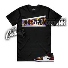 1 LA a Chicago Negro Blanco Rojo Corte Morado Amarillo Mediana Camiseta Match OG Bls - forma - Ver 1