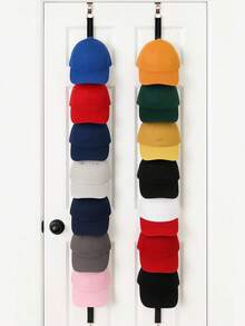 Portaoggetti da parete in nylon con ganci, organizer per cappellini, vestiti, cappelli, accessori, soluzione di stoccaggio pratica per camera da letto, soggiorno, cucina, design compatto e leggero, multifunzionale, scaffalatura regolabile, di alta qualità - Multicolore - Visualizzare 2