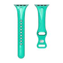 1 Peça Pulseira de Relógio Transparente para Apple Watch Banda Relógio 11 10 9 8 7 6 5 4 3 2 SE 1 49mm 41mm 45mm 38mm 42mm 40mm 44mm Para Homens Mulheres TPU Bracelete Claro - azul translúcido - Visão 3