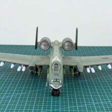 Modelo de Avión de Ataque A-10 Thunderbolt II a Escala 1:72, Juguete de Bloques de Construcción Creativos de Armas Militares Modernas del Ejército de EE. UU. - Gris claro - Ver 5