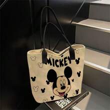 Túi tote vải canvas in hình hoạt hình Disney thời trang, túi xách tay dễ thương dùng đi làm, túi đeo vai đa năng dành cho học sinh. - Xem 3