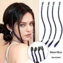 Tóc tết tổng hợp kẹp kiểu Y2K 18 inch, thích hợp cho trang phục dự tiệc Giáng sinh của phụ nữ, kiểu tóc tự làm, dễ sử dụng - Nhiều màu - Xem 22