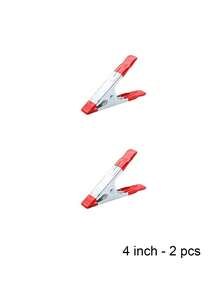 4-Inch Heavy Duty Spring Clamps, Metal Clips With Rubber Tips, Suitable For Woodworking, Camping, Photography, Furniture Crafts, Home Decor, Backdrops - A - View 9