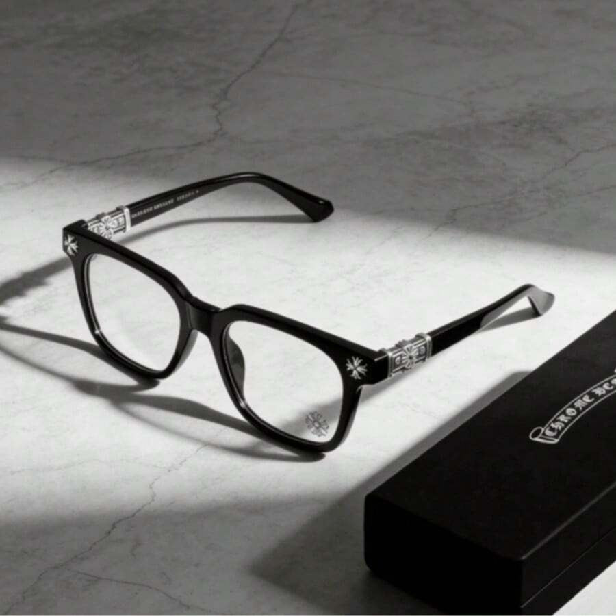 ChromeHeartSunglasses- Fashionable Anti-Glare And Dust-Proof Glasses, A Stylish Accessory For Both Men And Women, Clear And Durable. Cycling Glasses. Casual Glasses. Suitable For Giving As Gifts. - 黑色 - 查看 1