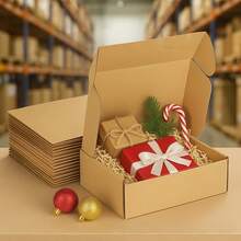 200/ 100pcs High-Strength Small Corrugated Mailing Boxes, Brown Corrugated Mailer Boxes, Triple Layer Extra Hard, Ideal For Wrapping Christmas Gifts, Halloween Gift Box, Post Boxes For Packaging, Mailing Boxes For Shipping - 100 PCS - View 4