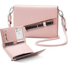 Cartera para Pasaporte , Pasaporte Funda para Hombres y Mujeres, Protector de Pasaporte con cordón, Viaje Accesorios Mujer - Negro - Ver 9