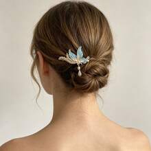 1 chiếc kẹp tóc hình bướm màu xanh dương, thiết kế tươi tắn và dễ thương, kẹp lò xo nhỏ. - Nhiều màu - Xem 5