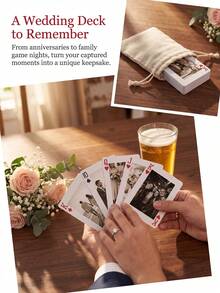 Naipes personalizados con fotos, alternativa única al libro de visitas de boda, regalo para familia, parejas y amigos, regalo de fotos único, baraja de naipes personalizados, regalo personalizado - Multicolor - Ver 3