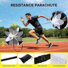 Agility Ladder Training Set, 20ft Speed Ladder With 4 Hurdles, Jump Rope, 12 Soccer Cones & Running Parachute, All-In-One Agility Speed Training Equipment For Soccer, Football, Basketball - Orange - View 4