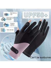 Mănuși de vară pentru șofat - Mănuși de protecție solară pentru șofat, ciclism în aer liber și biciclete electrice. Mănuși lejere, rezistente la UV, antiderapante și respirabile pentru femei. Accesorii ușoare de protecție solară pentru mașini; Ideale ca și cadouri de sărbători sau de ziua de naștere. - multicolor - Vizualizare 4