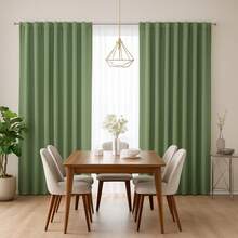 Refresh Your Home With Contemporary Style Neo Short Curtains From BEAUTTY HOME - OLIVE - View 2