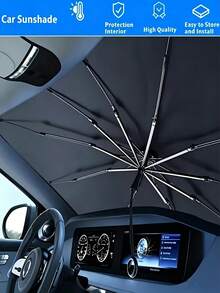 Integrated Car Windshield Sunshade, Easy To Install, Foldable For Storage, Suitable For Sedans, SUVs And Trucks. Provides Heat Insulation And Sun Protection. A Must-Have Vehicle Sunshade For Summer, Suitable For Travel And Camping. - Multicolor - View 13