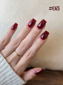 12ml 2026 Fall/Winter New Cherry Shiny Wine Red Jam Red Gel Nail Polish, Suitable For All Seasons, For Nail Art Use, Can Be Paired With Base And Top Coat, Needs A UV Lamp. Plant-Based Translucent Red Gel. - Multicolor - View 23