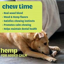 Dogwood Calming Dog Chew Toy – Real-Wood Blend, Moderate Chewers, Medium, 7.5", 2-Pack (Natural & Hemp Flavors) - 山茱萸蘑菇 - 查看 3