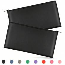 2 Pieces Bank Bag Money , 11x6.1 Inch Pouch Leatherette Security Deposit Bags,Money Pouch Leatherette For Cash Money, Check Wallet, Cosmetics - 2 Pcs - View 1