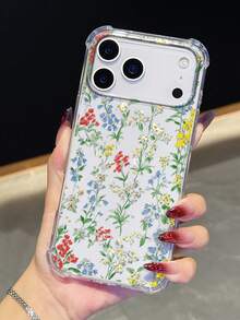 1件花卉手機殼，四角防摔保護 - 相容於 17 Pro, 16e, 16 Pro, 15 Pro, 14, 13, 12, 11, XR, XS Max; 相容於 Galaxy S26, S25, S24, S23, A16, A35/A25, A57; 相容於 Pixel 10, 9, 8, 7; 相容於 G85; 相容於 Infinix Hot 50 Pro+。清新夏季配件，非常適合禮物或個人使用。 - 無色 - 查看 2
