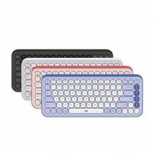 罗技 POP ICON Keys 无线蓝牙键盘，双模，一键 AI，轻巧，气泡键盘，办公专用 - 查看 1