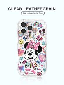 1 ốp lưng điện thoại bảo vệ chống sốc dày trong suốt họa tiết bò độc đáo Disney chính hãng sáng tạo, tương thích với Apple iPhone 17 ProMax/Air, 16, 11/12/13/14 Plus/XR/7/8 Plus/15 ProMax, ốp lưng Minnie Mickey Mouse đầu to dễ thương - Trong sáng - Xem 1