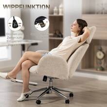 Ergonomic Office Chair With Adjustable Headrest, Tilt Function, Adjustable Height, Grey And White. - Light Grey - View 2
