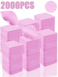 1080/400/200pcs Odorless Professional Grade Lint-Free Nail Polish Remover Pads, UV Gel Cleaning Wipes, Manicure Prep & Finishing Cleaning Tools (Pink) - Pink - View 13