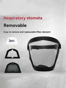 Full Face Transparent Protective Face Shield, Adjustable Strap, Unisex, Full Coverage Face Mask, Transparent Motorcycle Wind Proof Face Mask, Dust-Proof Welding Goggles Face Shield, Ski Mask - Various colors available - View 20