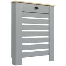 Grey Radiator Cover With Drawer 95.5H X 78Wcm Home Heating Cabinet Shelf - T0001-01-2341 - View 12
