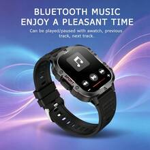 2026 Unisex High-Definition Touch Screen Smart Watch: Calling/Wireless Messaging/Multiple Sports Modes/Remote Camera/Fitness Tracker, USB Charging, LED Outdoor Light, Silicone Strap, Smart Connection, Suitable As Holiday Gift For Couples, Elders, Friends, Classmates - Multicolor - View 7