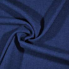 Rustic Dining Tablecloth 200x140cm, Synthetic Linen Fabric - Blue - View 2
