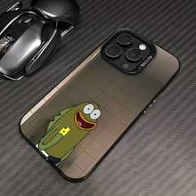 Bob Esponja se toma una selfie con fondo amarillo.funda de teléfono Fundas compatibles con ,Apple,VIVO,OPPO,,, y Honor.Fabricadas en silicona TPU,ofrecen protección contra golpes y caídas. - Negro - Ver 1