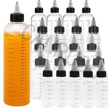 Botellas de almacenamiento de plástico transparente de 30ml/60ml/100ml/250ml con escalas, botellas para mezclar pegamento y pintura de modelos - Ver 2