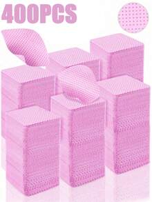 1080/400/200pcs Odorless Professional Grade Lint-Free Nail Polish Remover Pads, UV Gel Cleaning Wipes, Manicure Prep & Finishing Cleaning Tools (Pink) - Pink - View 15