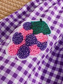 4pcs/Set Baby Girls' Camisole Strap Dress Outfit, Plaid, Fruit, Polka Dot Pattern, Suitable For Summer Outings And Vacations, The Best Gift For Granddaughter - Multicolor - View 10