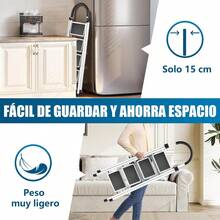 Escalera Plegable de 3/4/5 Peldaños,Antideslizante,Ligera y Portátil, Multifuncional para Hogar,Cocina,Armario y Exterior (Color Aleatorio) - Color Aleatorio - Ver 5