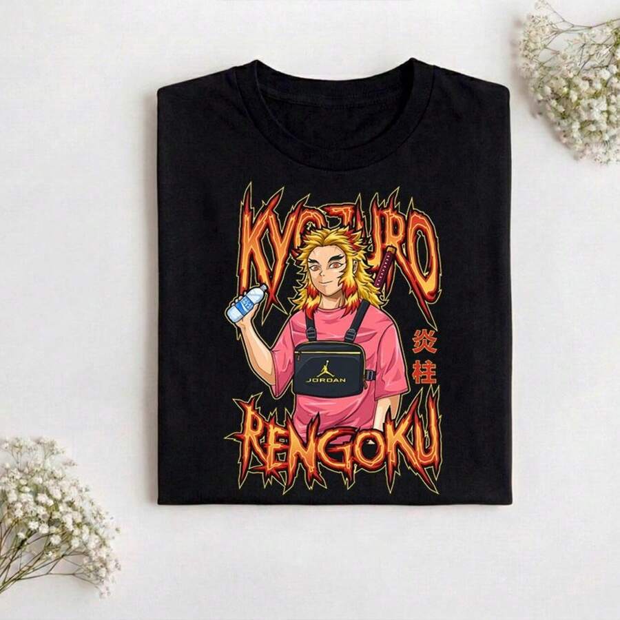 Kimeu no Yaiba Kyoj Ren misa, Rega, misa Ren , Flame Hashira misa - Negro - Ver 1