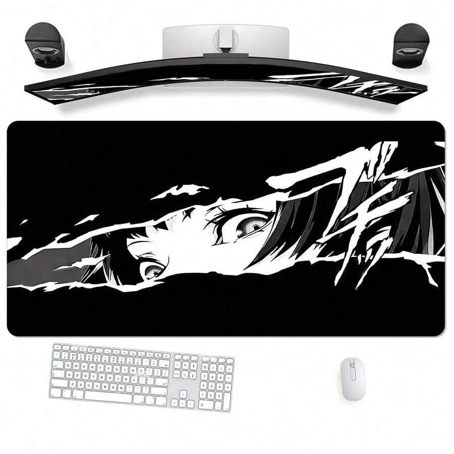 1 Extra Large Anime Girl Gaming Mouse Pad - Rubber Material, Rectangular, Precision Stitched Edges, Washable Non-Slip Desk Mat, Suitable For Computer And Esports Gaming - Multicolor - View 1