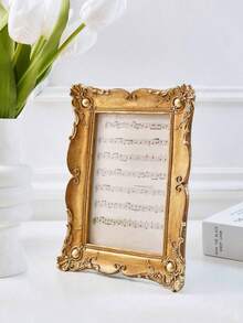 1pc Vintage Gold European Style Photo Frame, Suitable For Home Decor, Gifts, Birthday, Graduation - Multicolor - View 9