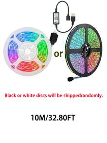 1卷5050 RGB LED智能电视背光灯条 - 柔性、自粘、变色、可调光、防水 - 适用于电视背景墙、游戏室、圣诞节、节日派对、情人节装饰和氛围照明 - 多色光 - 查看 18