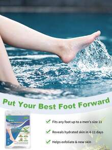 5 Pairs Foot Peeling Mask Exfoliating Foot Mask For Dry Cracked Feet With Lavender & Shea Butter, Dead Skin & Callus Remover For Feet, Exfoliating Socks For Women & Men - 查看 7