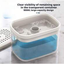 Manual Pump Liquid Soap Dispenser, Automatic Liquid Soap Dispenser, Dish Washing Brush, Dish Sponge, Soap Dish For Kitchen - Soap Dispenser + Sponge - View 7